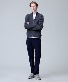 J.PRESS MEN 温かさと軽さの快適素材【ストレッチ / イージーケア】【FLEX YARN】リンクスフルジップ  ニットカーディガン