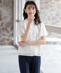 Tiaclasse 【セットアップ対応・洗える】シアーチェックブラウス