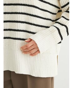 Green Parks ｍｏｋｏモール畦編みモックネックプルオーバー