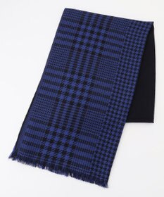 ICB コンビチェックブックストール ブルー×ブラックチェック柄