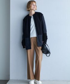 ICB L 【リバーシブル着用可能】 リバーシブルキルト ミドル丈コート