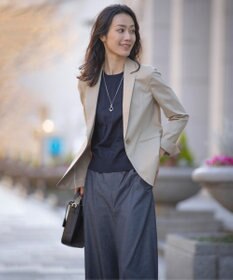 J.PRESS LADIES 【セットアップ対応】セルロースリネンストレッチ テーラード ジャケット