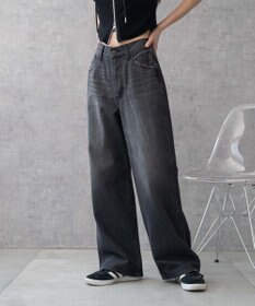 WEGO 【新色追加/美脚/XSSMLサイズ展開】ストレートデニムパンツ