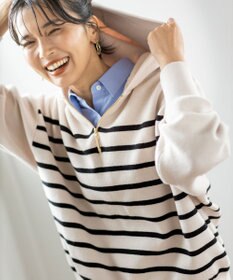 ANY 【洗濯機可】しあわせタッチハーフジップフーディー