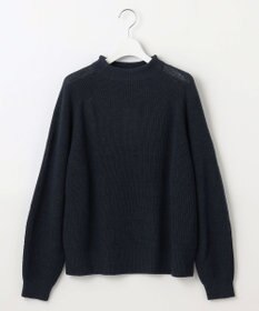 自由区 【洗える】コットンウールミドルゲージプルオーバー ニット