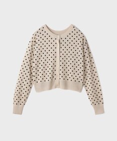 GRACE CONTINENTAL ドットフロッキーニットカーディガン