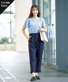 Tiaclasse L 【洗える】チュールレースブラウス