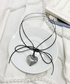 WEGO LBIGハートリボンネックレス