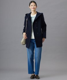 J.PRESS LADIES S 【洗える】裏起毛ストレッチ デニム パンツ