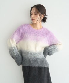 YECCA VECCA グラデーションシャギーニット