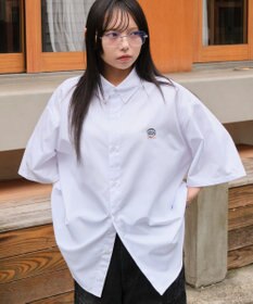 WEGO 【ユニセックス着用ITEM/MLサイズ展開】オックスフォードワンポイントシャツ（SS）