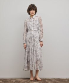 GRACE CONTINENTAL 【オンラインストア・梅田阪急店限定】フラワープリントプリーツワンピース