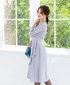 Tiaclasse L 【洗える】大人の洗練ドレープワンピース