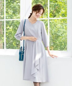 Tiaclasse L 【洗える】大人の洗練ドレープワンピース