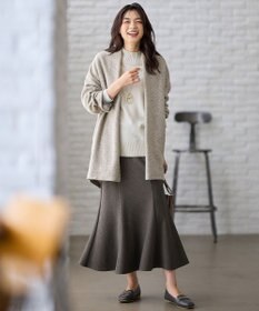 ANY 【ウエストゴム】ライトツイードマーメーイドスカート