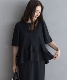 組曲 S ご好評につき追加生産【WEB限定】ジョーゼットジャージーティアード ブラウス