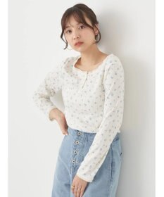 earth music&ecology アイレットジャガードタイトプルオーバー