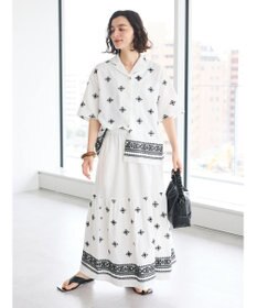 CRAFT STANDARD BOUTIQUE パネル刺繍開襟シャツ