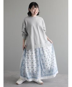 CRAFT STANDARD BOUTIQUE パネル柄マキシギャザースカート