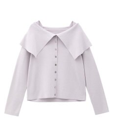 YECCA VECCA 2wayオフショルカラーカーディガン