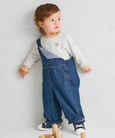 MIKI HOUSE HOT BISCUITS 【70-120cm】【Everyday Series】ワンポイント くすみカラー裏毛パイルトレーナー