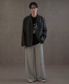 WEGO 【ウエストゴム】ダメージスウェットバギーパンツ