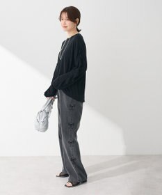 Green Parks ・ＤＯＵＢＬＥ　ＦＬＡＧＳ　サイドリボン刺繍デニ