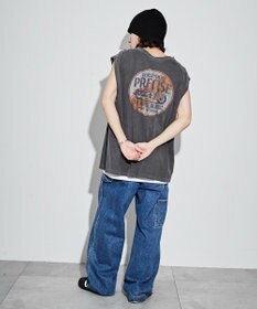 WEGO 【ユニセックス着用アイテム/手洗い可】ピグメントグラフィックノースリーブ