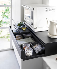 tower ツーウェイキッチン家電下引き出し&スライドテーブル タワー W80 ブラック