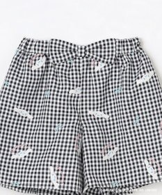 ANY KIDS 【シナモロール×ANY KIDS】刺繍 ギンガムキュロット