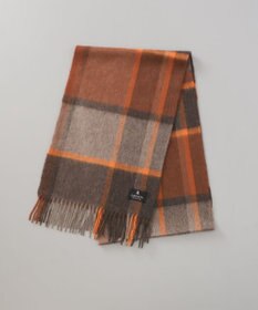 AURORA 【 LANVIN COLLECTION（ランバン コレクション） 】カシミヤ100％チェックマフラー(WASH)