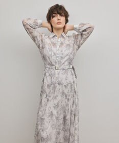 GRACE CONTINENTAL 【オンラインストア・梅田阪急店限定】フラワープリントプリーツワンピース