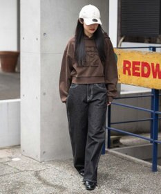 WEGO グラフィックショートプルパーカー