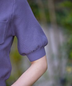 Tiaclasse 【洗える】鹿の子柄ニットショートカーディガン