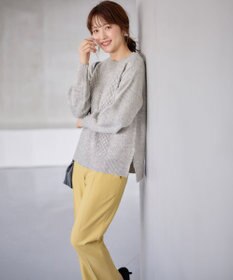 ANY SIS S 【洗える】ラメケーブル ニット