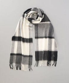 AURORA 【 LANVIN COLLECTION（ランバン コレクション） 】カシミヤ100％チェックマフラー(WASH)