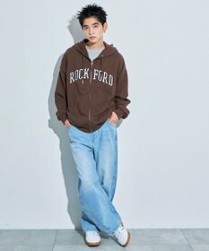 WEGO ワッペンロゴジップパーカー