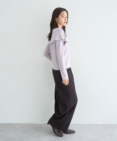 YECCA VECCA 2wayオフショルカラーカーディガン