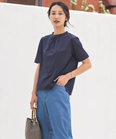 J.PRESS LADIES L 【接触冷感】プレーティングジャージー モックネック カットソー