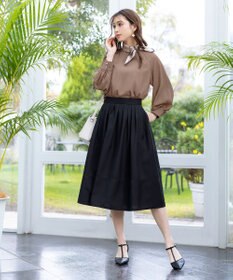 Tiaclasse 【洗える】ラグランパフスリーブブラウス