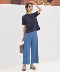 J.PRESS LADIES L 【接触冷感】プレーティングジャージー モックネック カットソー