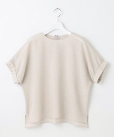 自由区 L 【カタログ掲載・洗える】ラスティックメッシュドルマンスリーブ Tブラウス