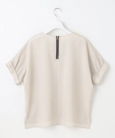 自由区 L 【カタログ掲載・洗える】ラスティックメッシュドルマンスリーブ Tブラウス