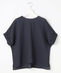 自由区 L 【カタログ掲載・洗える】ラスティックメッシュドルマンスリーブ Tブラウス