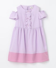 組曲 KIDS 【UVケア】【110-140㎝】バイカラー ワンピース