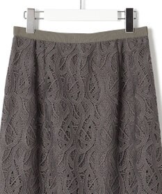 23区 【洗える】ジオメトリックレース Iライン スカート