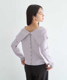 YECCA VECCA 2wayオフショルカラーカーディガン