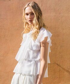 TOCCA SOUFFLE PETAL ブラウス ホワイト系