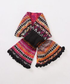 AURORA 【 ANNA SUI（アナ スイ）】ジャカードキャンディーマフラー(WASH)