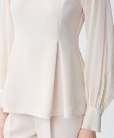 uncrave 【防シワ・洗濯機洗い可】ウォッシャブルダブルクロス ビスチェ ブラウス